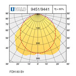 Кривые силы света для светильников (Т5) АТЕХ II 2 D EX9441, EX9451